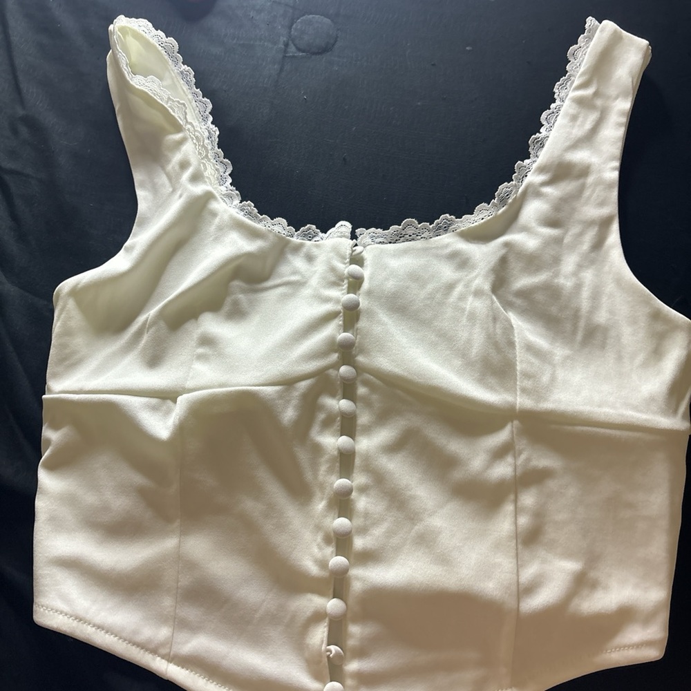 White corset top